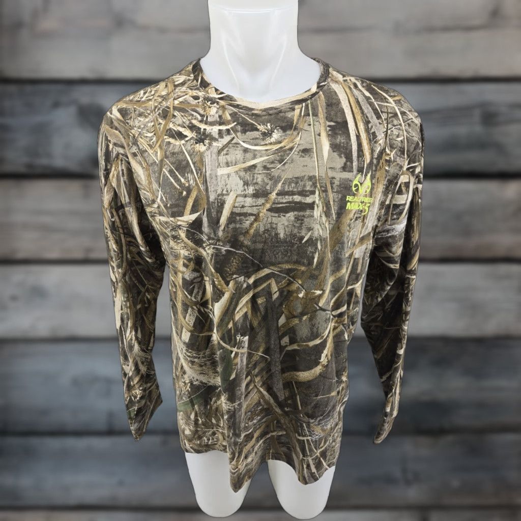 Realtree Realtree T-Shirt Mens Large Camo Max 5 Long Sleeve Hunting Outdoors Size US L / EU 52-54 / 3 - 1 Thumbnail