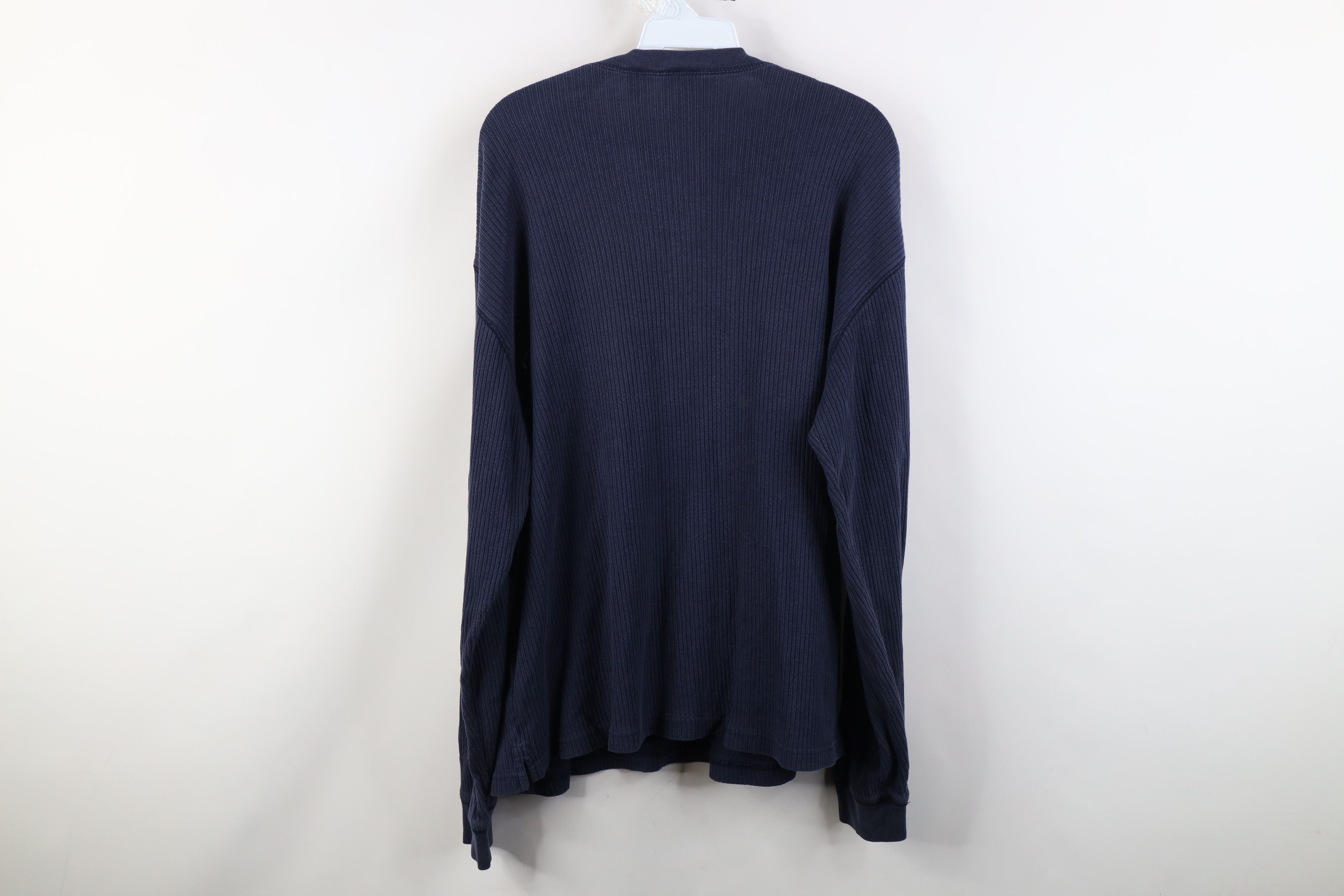 Vintage Vintage 90s Streetwear Ribbed Long Sleeve Henley T-Shirt Size US L / EU 52-54 / 3 - 11 Thumbnail