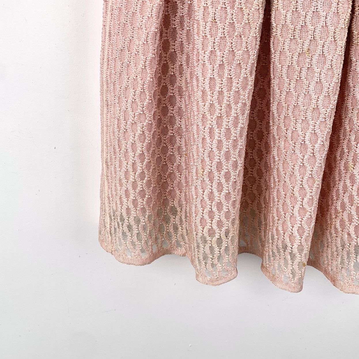 Dior Dior Pink Hollow Embroidered Sleeveless Knit Dress K26WX Size S / US 4 / IT 40 - 4 Thumbnail