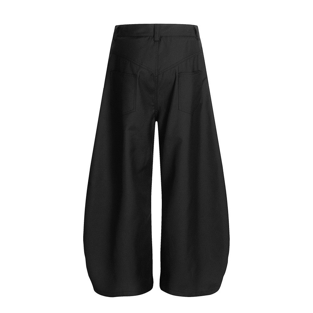 Japanese Brand Men's irregular button casual loose wide-leg scimitar pants Size US 32 / EU 48 - 2 Thumbnail