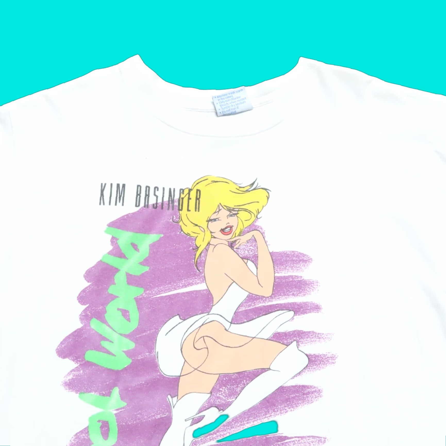 Vintage VINTAGE Kim Basinger Shirt 90s Cool World Movie Shirt Men L White Shirt Size US L / EU 52-54 / 3 - 1 Thumbnail