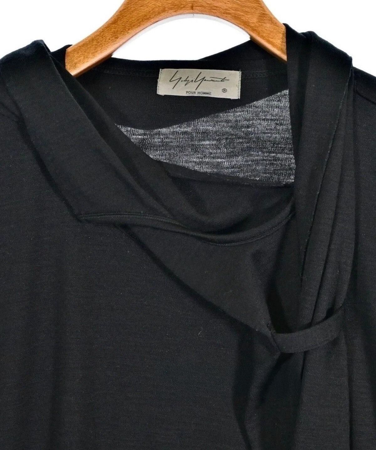 Yohji Yamamoto Yohji Yamamoto Pour Homme Neck Scarf Wool Long Sleeve Shirt Size US L / EU 52-54 / 3 - 3 Thumbnail