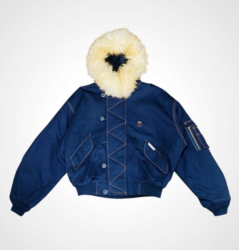 Japanese Brand A11 Rare - Eastboy Fur Hoodie Bomber Jacket Size US L / EU 52-54 / 3 - 2 Thumbnail