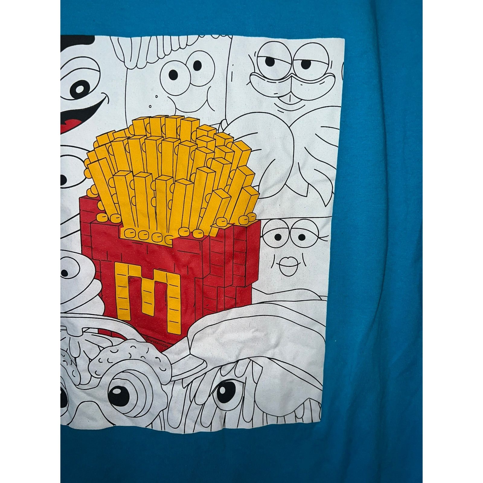 The Unbranded Brand Mcdonalds Shirt Fast Food Lego Characters Graphic Promo Tee Size US L / EU 52-54 / 3 - 4 Thumbnail