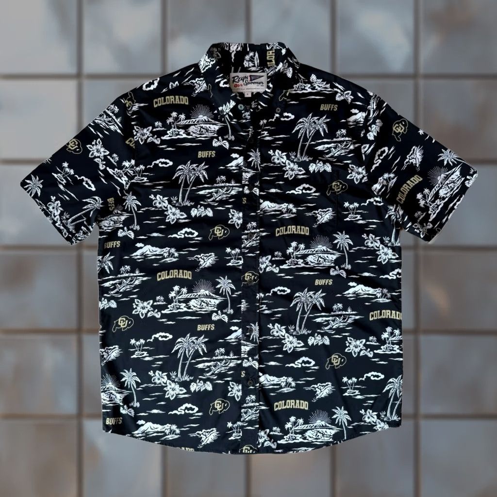 Reyn Spooner Reyn Spooner Colorado Buffaloes Shirt Large Black Short Sleeve Summer Party Golf Size US L / EU 52-54 / 3 - 1 Thumbnail