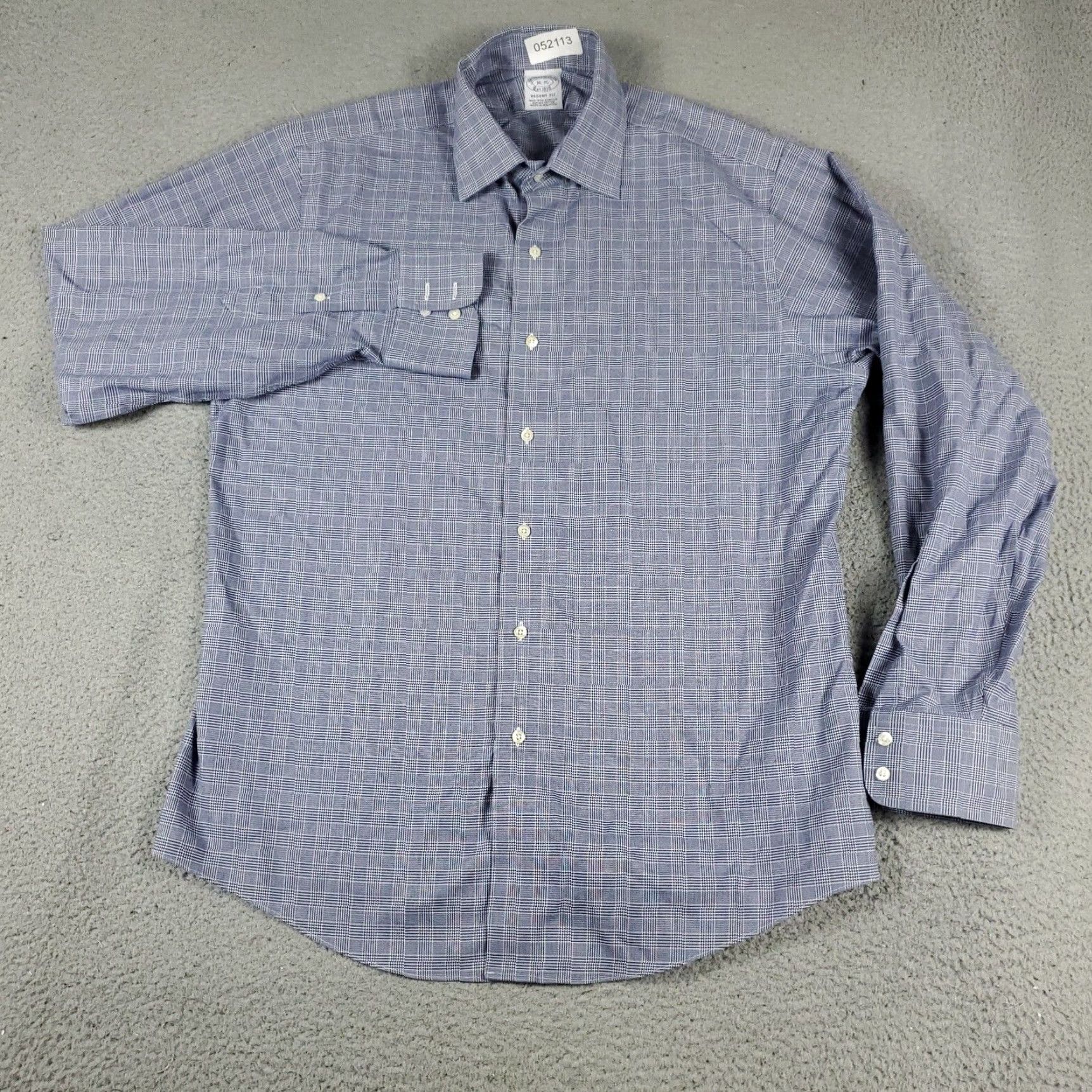 Brooks Brothers Brooks Brothers Dress Shirt Mens Size 16 Blue Plaid Long Sleeve Button Up Size 42R - 2 Thumbnail