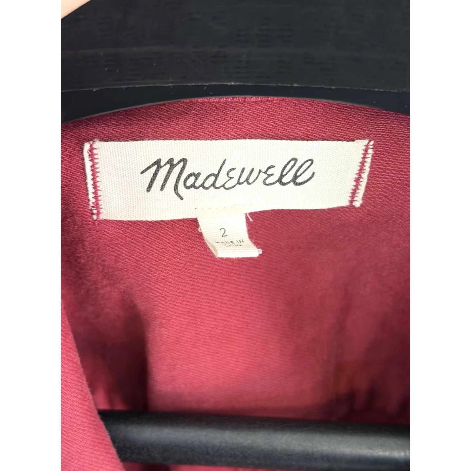 Madewell VINTAGE MADEWELL Maroon Canvas Jump Suit Full Body Work Pants Women's sz 2 Size 26" / US 2 / IT 38 - 3 Thumbnail