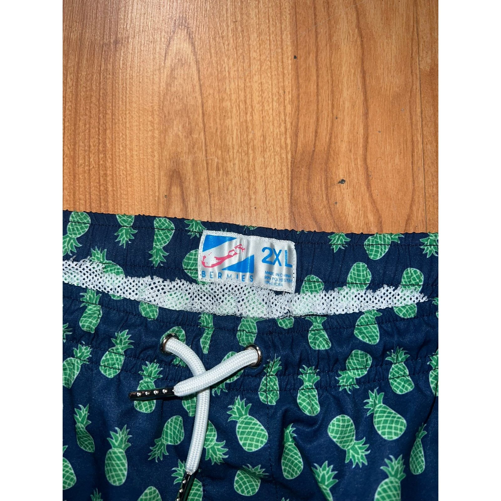 Vintage Bermies Pineapple Swim Shorts Trunks Pineapples Fruit 3.0 2X Size US 38 / EU 54 - 4 Thumbnail