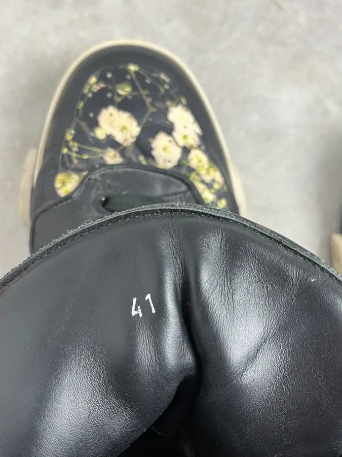 Givenchy SS2015 Givenchy Tyson Black Floral High Leather Sneakers by Riccardo Tisci Size US 8 / EU 41 - 10 Thumbnail
