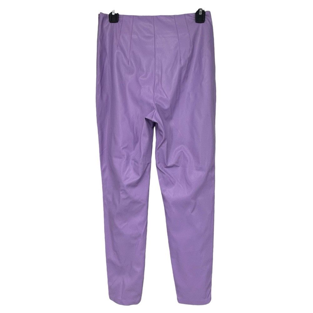 NOCTURNE NOCTURNE CARROT FAUX LEATHER LAVENDER LEGGINGS Size 28" / US 6 / IT 42 - 3 Thumbnail