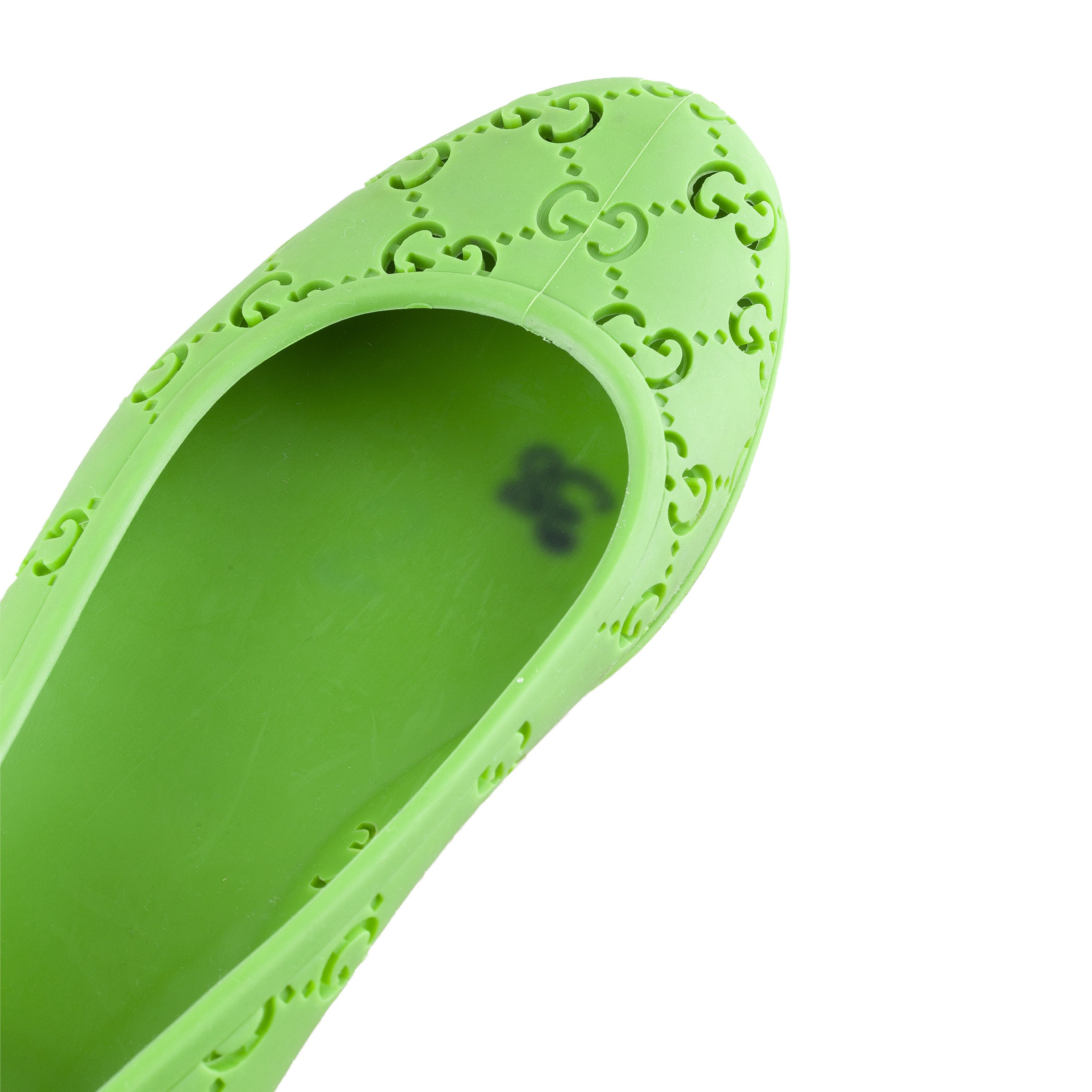 Gucci Vintage Gucci Monogram Green Ballerina Flats (38 EU) Size US 7 / IT 37 - 7 Thumbnail