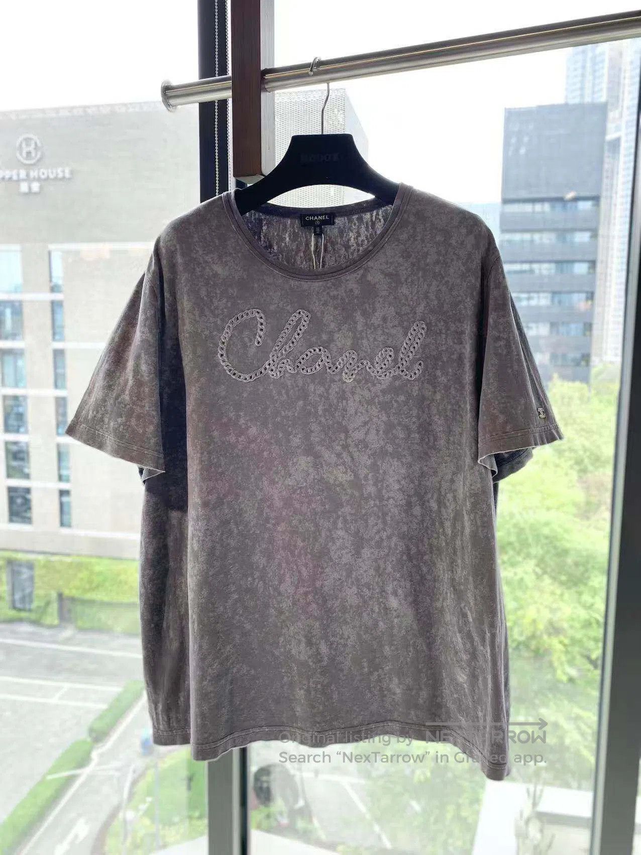 Chanel Chanel Size 50/52 Smudge letter embroidery logo short sleev Size L / US 10 / IT 46 - 2 Thumbnail