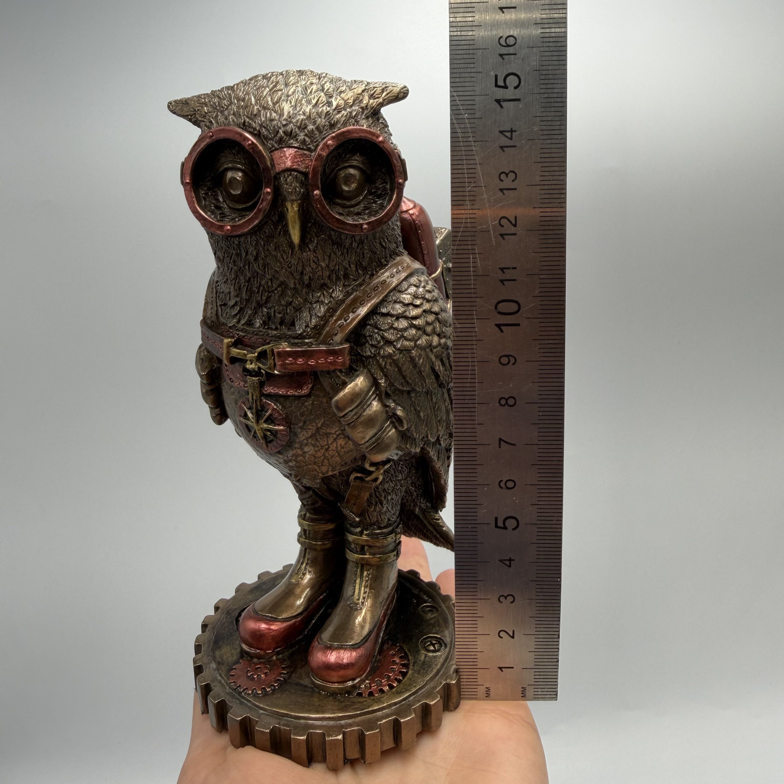 Other Steampunk Owl Figurine Bronze Finish Gift Collectible Statue Size ONE SIZE - 9 Thumbnail