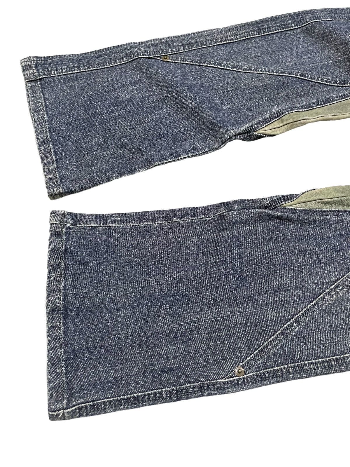 Hysteric Glamour × In The Attic × semanticdesign Studio Picone Asymmetrical Hybrid Flared Jeans Size US 28 / EU 44 - 9 Thumbnail