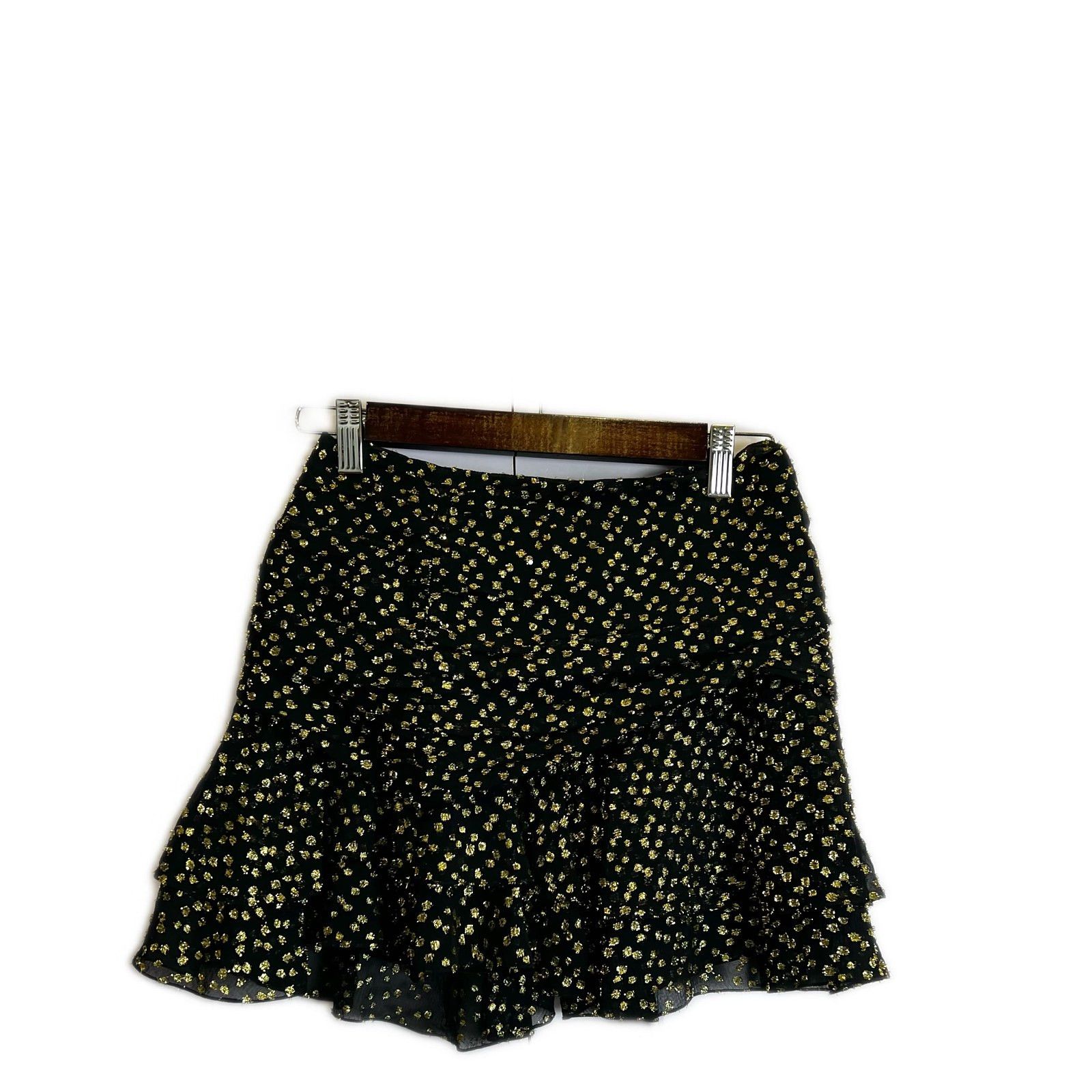 Saint Laurent Paris Saint Laurent Metallic Dot Silk Mini Skirt Size 34 Size 25" / US 0 / IT 36 - 1 Thumbnail