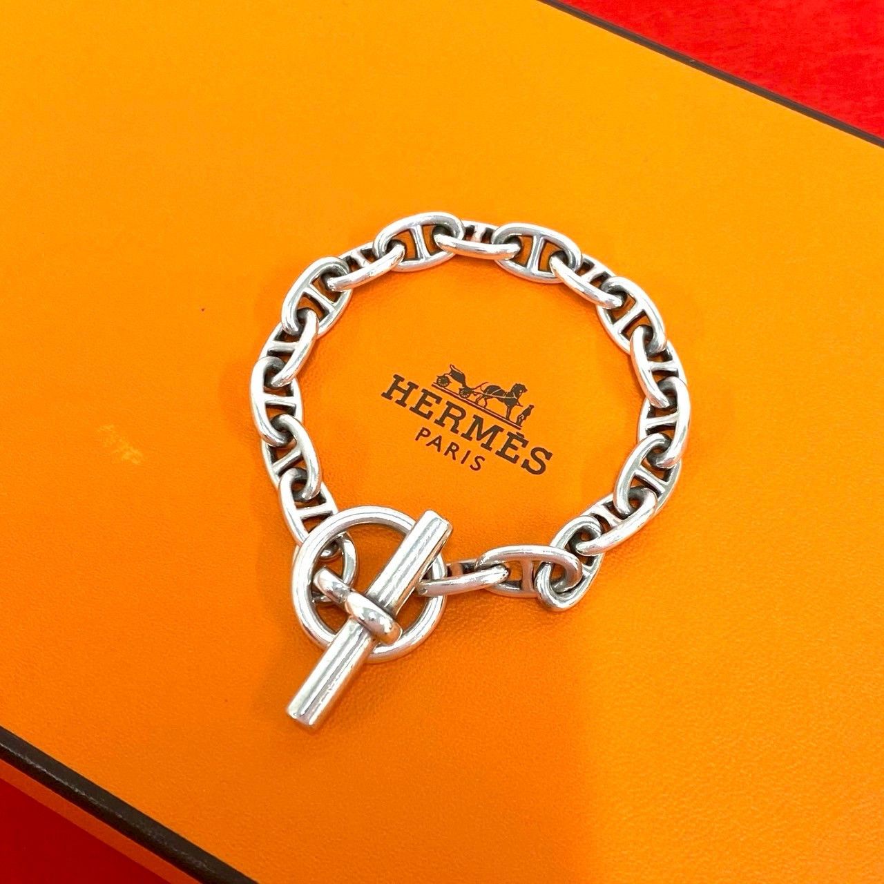 Hermes Hermes Hermes Chaine d’Ancre PM 925 Silver Bracelet Precious Metal Bracelet DUTY FREE for USA Size ONE SIZE - 1 Thumbnail
