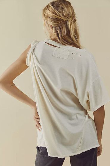 Free People Free People We the Free Dani Tee Ivory ( S ) Size US S / EU 44-46 / 1 - 2 Thumbnail