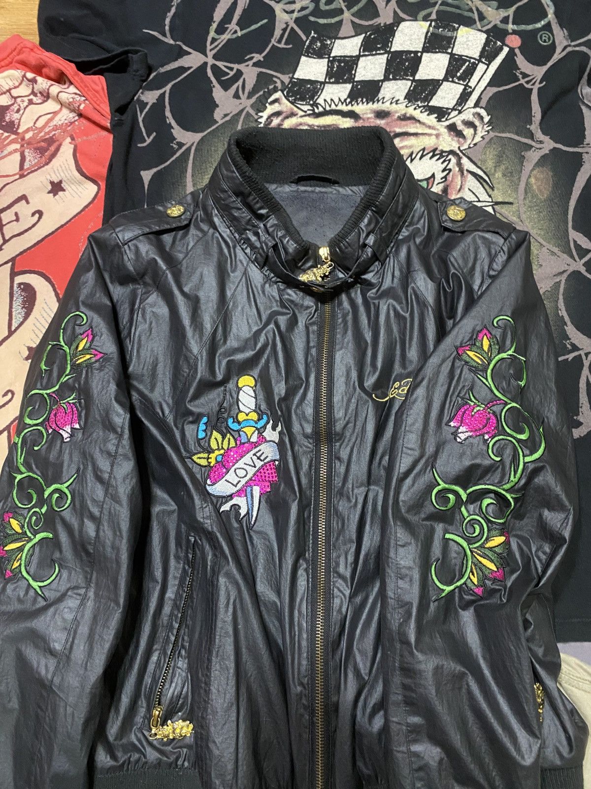 Christian Audigier × Ed Hardy Ed hardy leather jacket Size M / US 6-8 / IT 42-44 - 7 Thumbnail