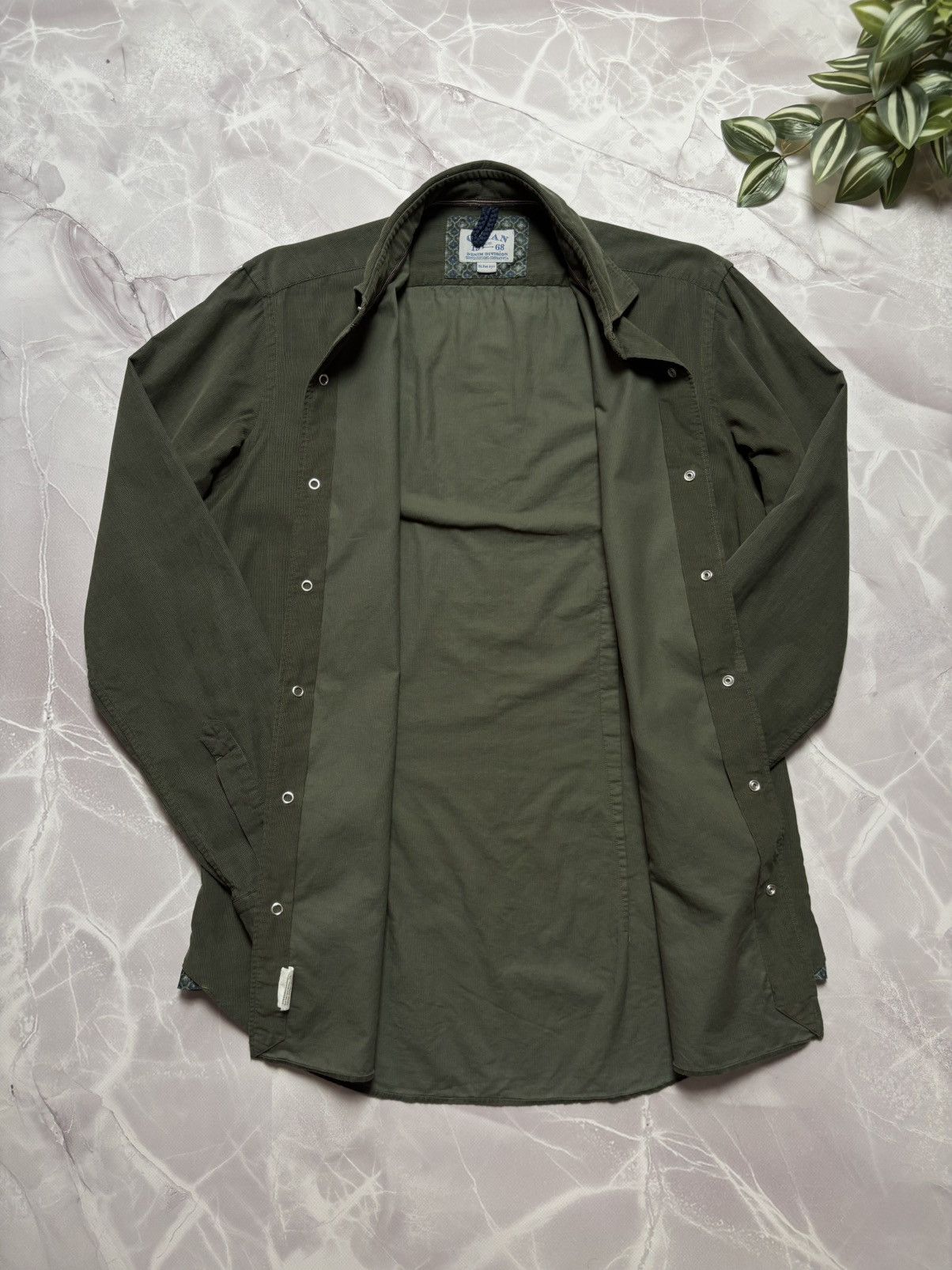 Other ORIAN Corduroy Shirt Slim Fit Green Size 39 Small Size US S / EU 44-46 / 1 - 7 Thumbnail