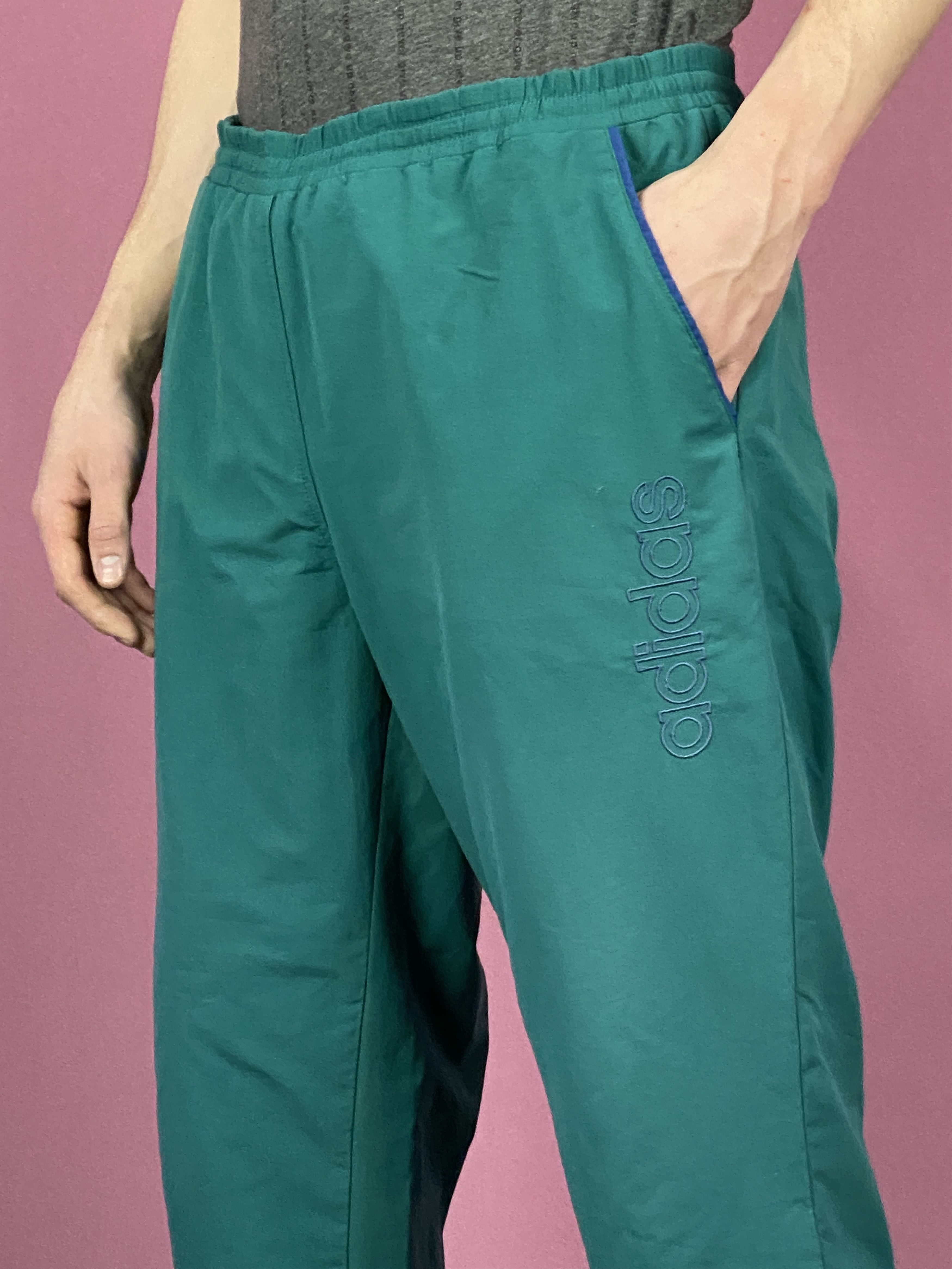 Adidas × Vintage 90s Adidas Vintage Men's Track Pants - M Size US 32 / EU 48 - 4 Thumbnail
