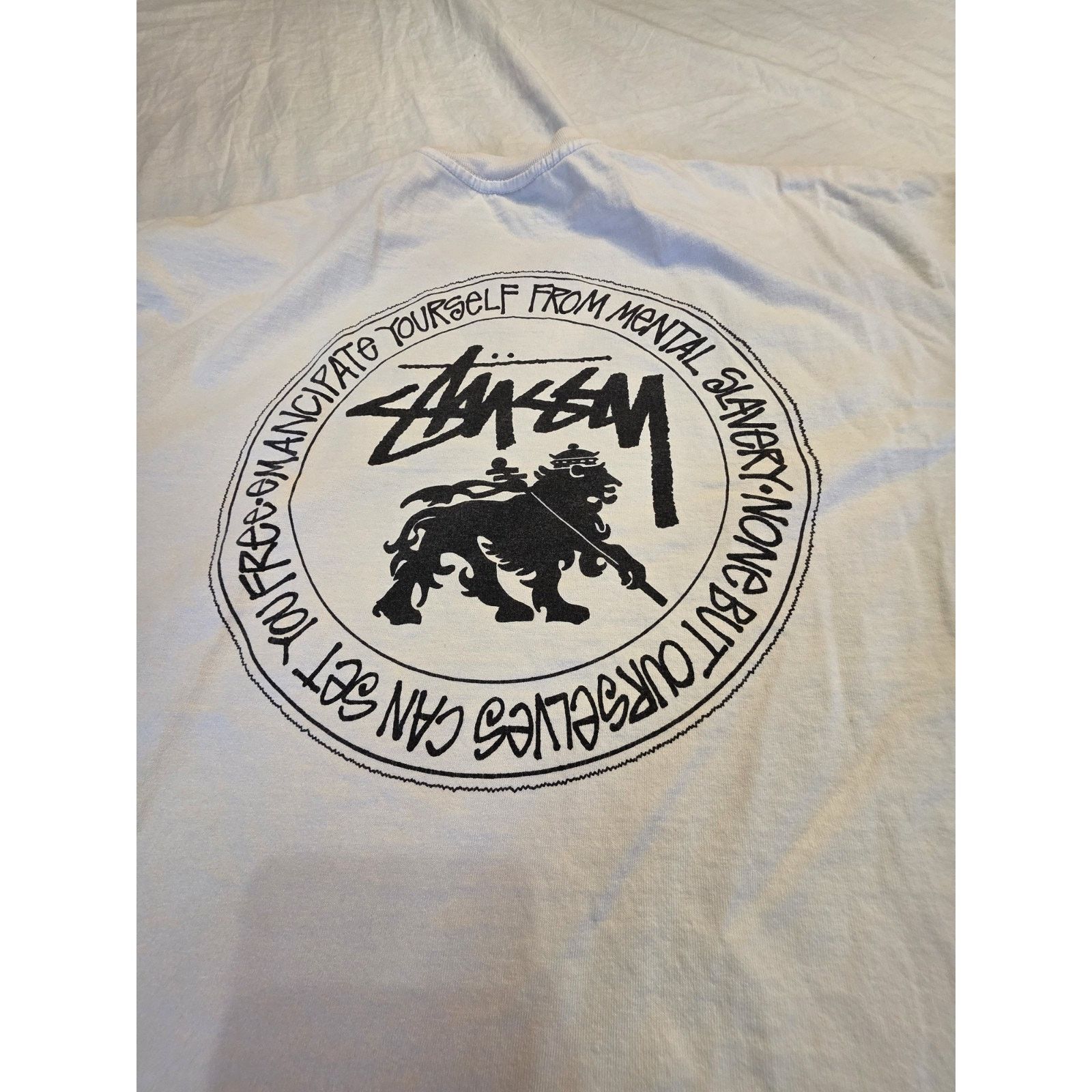 Stussy Stüssy Rasta Lion White Short Sleeve T-Shirt Men's Size Xl Size US XL / EU 56 / 4 - 1 Thumbnail