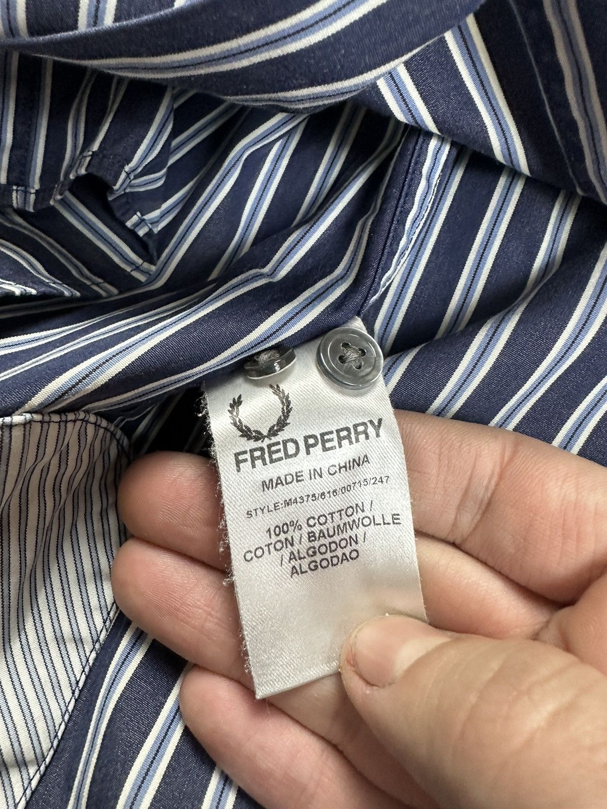 Fred Perry Fred Perry VTG triple stripe button shirt Size US M / EU 48-50 / 2 - 4 Thumbnail