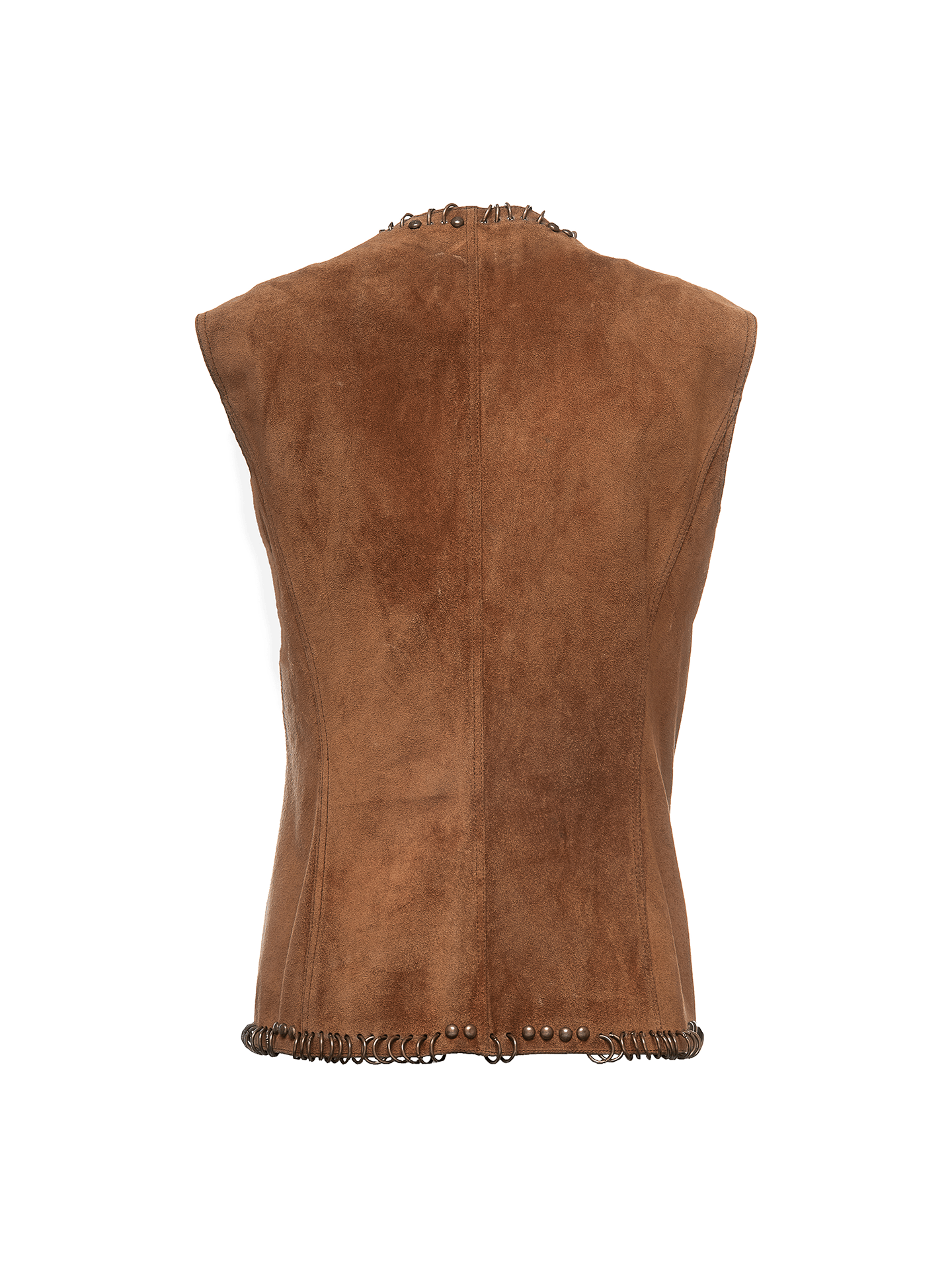 Yves Saint Laurent Saint Laurent Rive Gauche pierced leather vest jacket Size M / US 6-8 / IT 42-44 - 2 Thumbnail