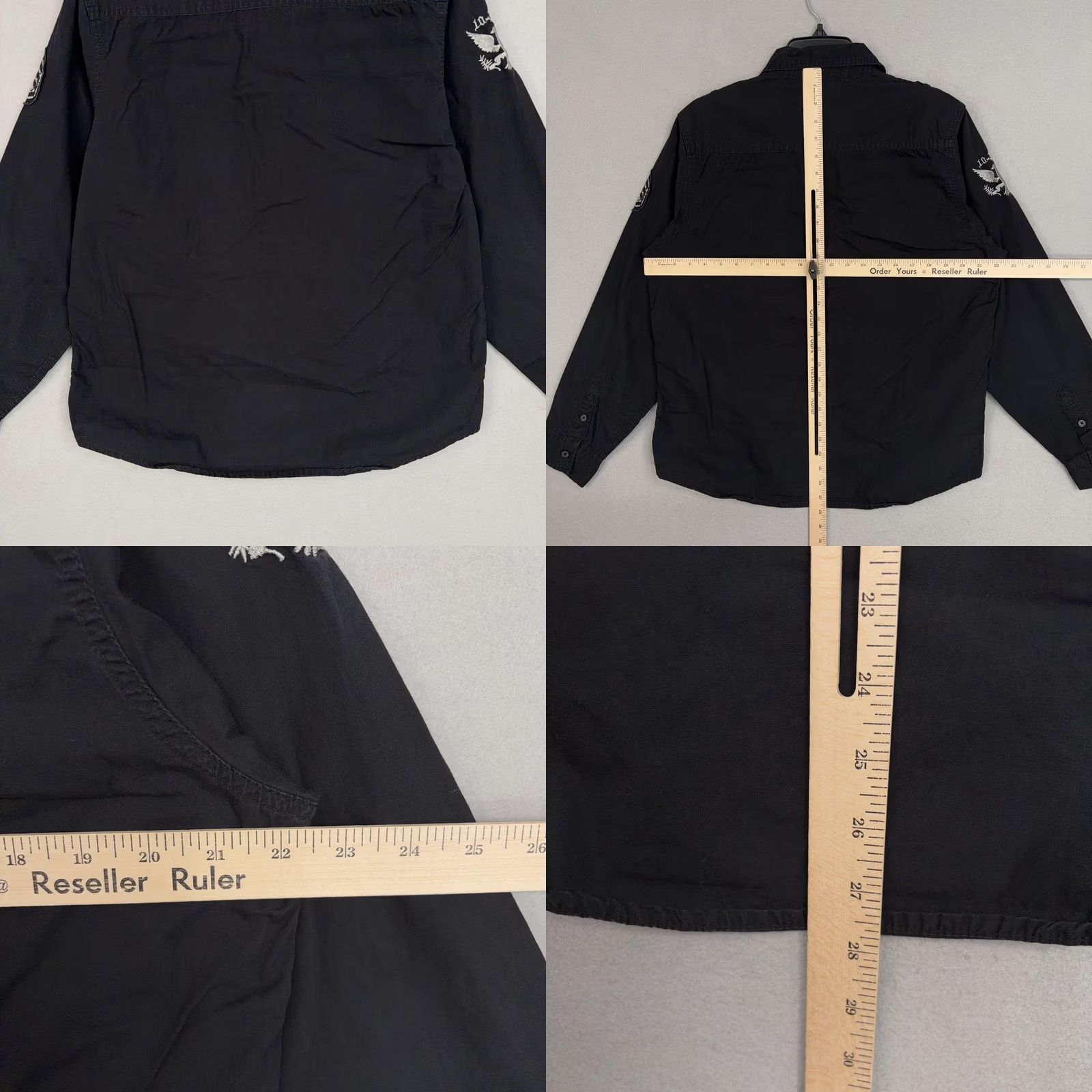 Vintage VINTAGE MMA Elite Shirt Mens L Black Military Patches Tactical Utility Street Y2K Size US L / EU 52-54 / 3 - 8 Thumbnail