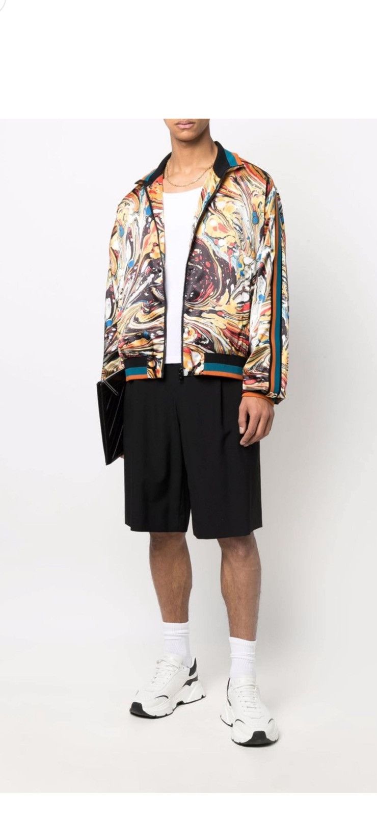 image of Dolce Gabbana Dolce And Gabbana Men’S Jersey Track Jacket. 50. $1395, Men's (Size Medium)