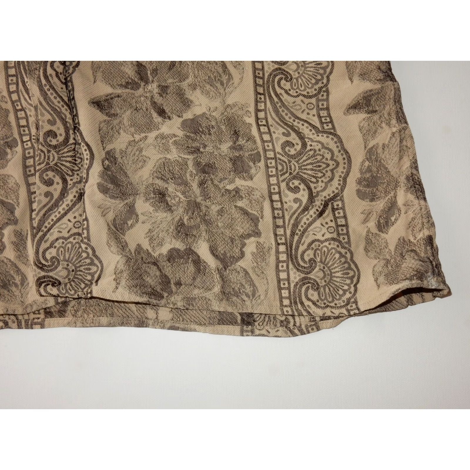 Vintage Biblo Club Shirt Men Button-Front Long Sleeve Paisley & Floral Brown Italy Made M Size US M / EU 48-50 / 2 - 2 Thumbnail