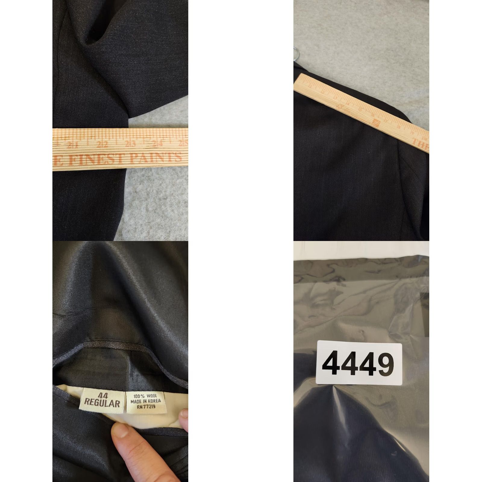 Pronto Uomo Pronto Uomo Blazer Mens 44R Gray 100% Wool Sport Coat Jacket Korea Business Size 44R - 9 Thumbnail
