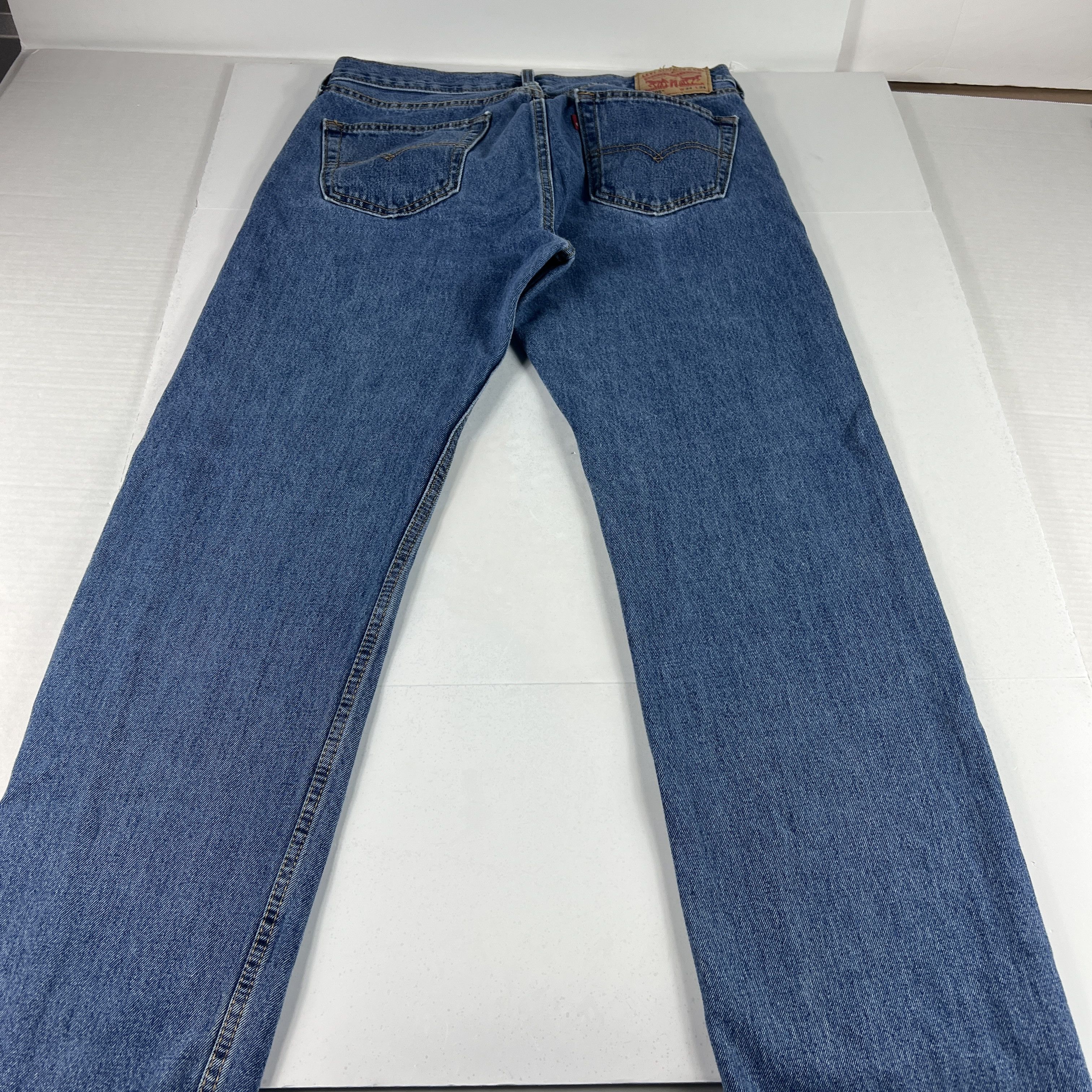 Levi's Levi's Jeans 505 Straight Leg Blue Faded Cotton Denim Size US 34 / EU 50 - 12 Thumbnail