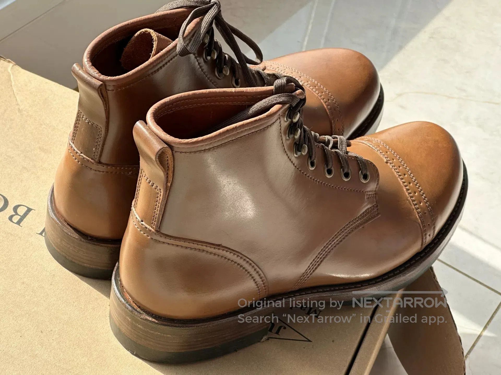 Viberg Julian Bowery Whiskey Shell Paratrooper Boots. Size US 7.5 / EU 40-41 - 9 Thumbnail