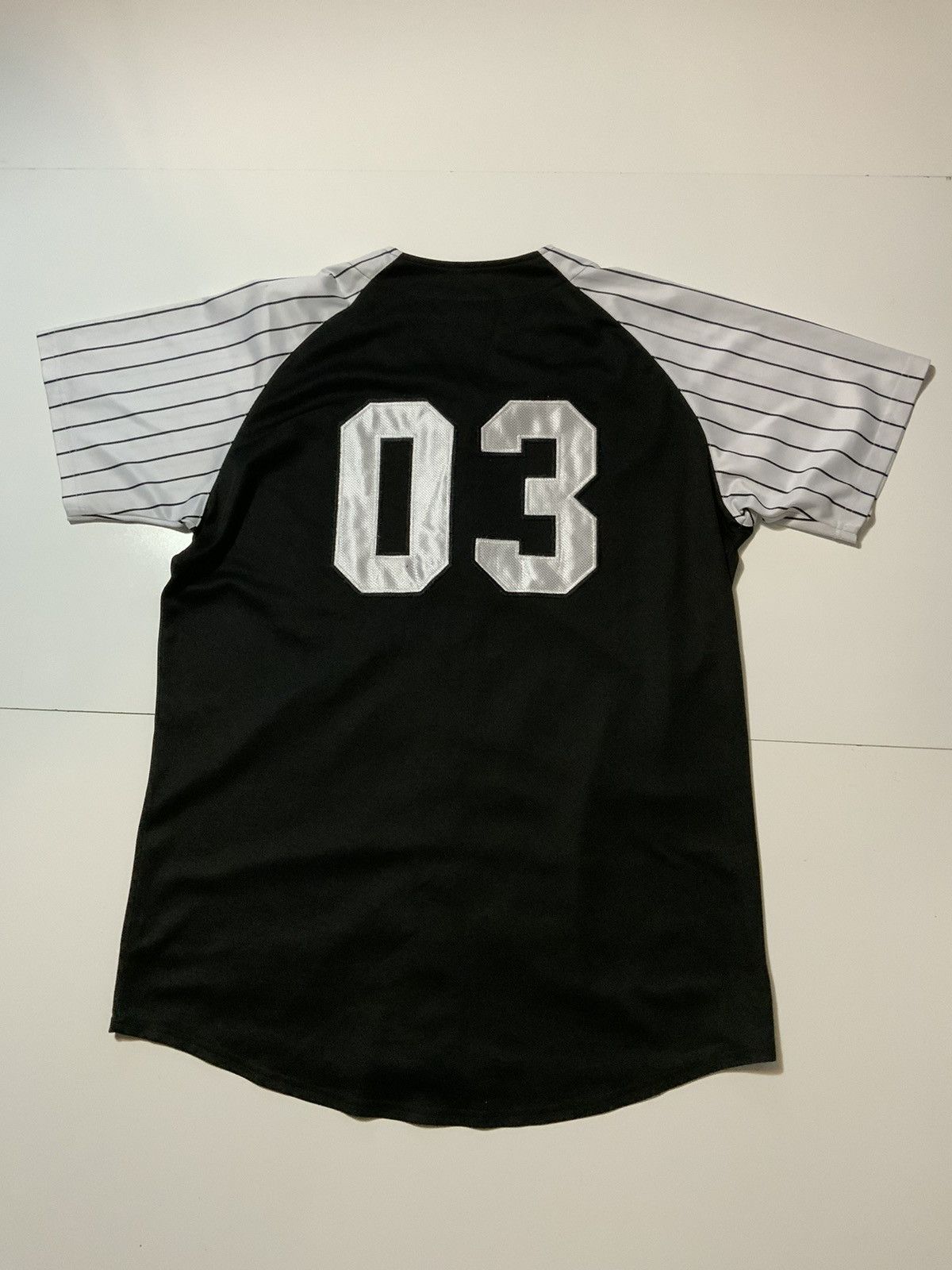 Other Monsters Dance Gear Hip Hop Pinstripe Sewn Baseball Jersey Size US XXL / EU 58 / 5 - 2 Thumbnail
