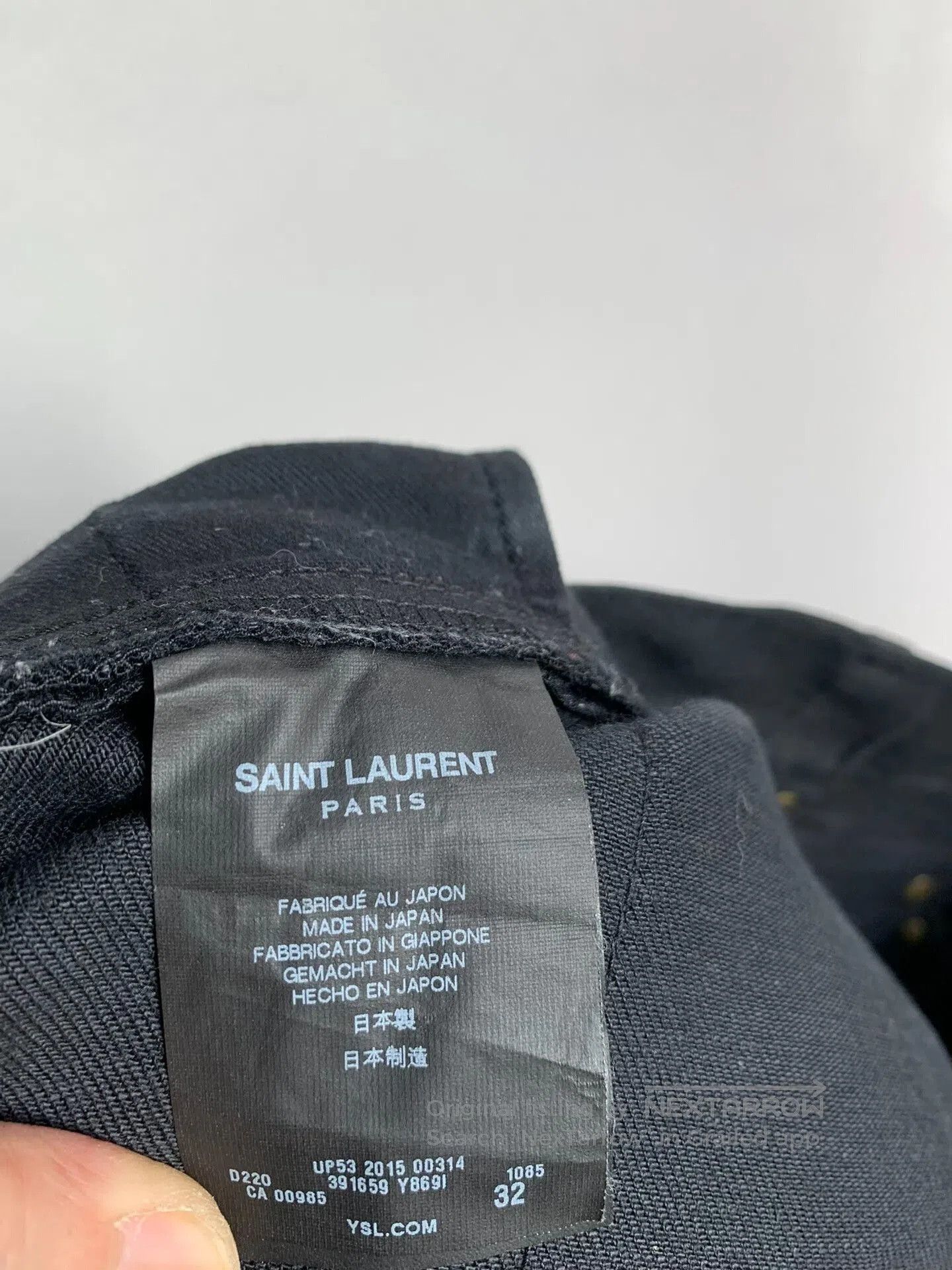 Saint Laurent Paris Saint Laurent Black Distressed Jeans. Size US 32 / EU 48 - 4 Thumbnail
