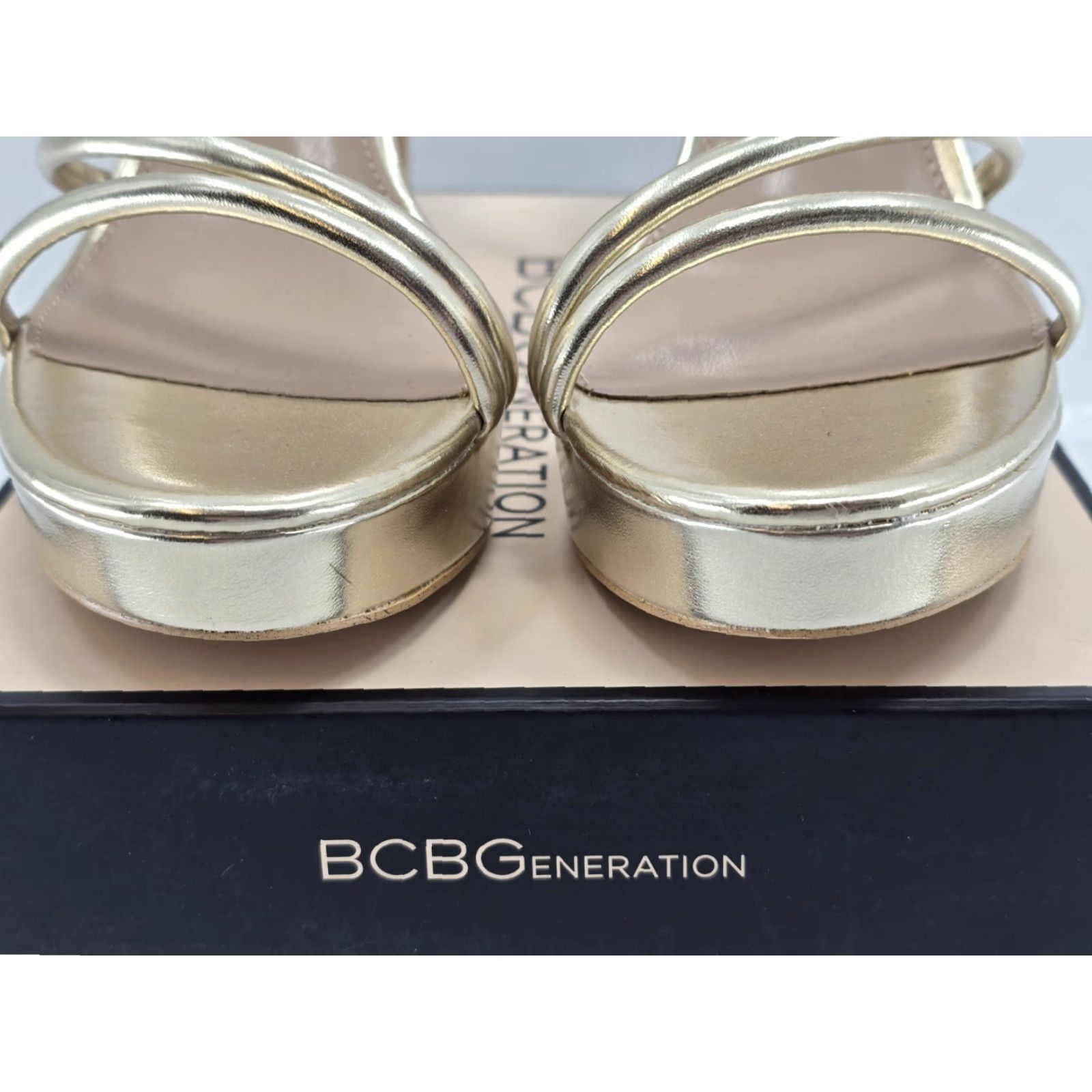 BCBGeneration BCBGeneration Kendi Platform Sandal - Size 9 M - Color Platino - New In Box Size US 9 / IT 39 - 3 Thumbnail