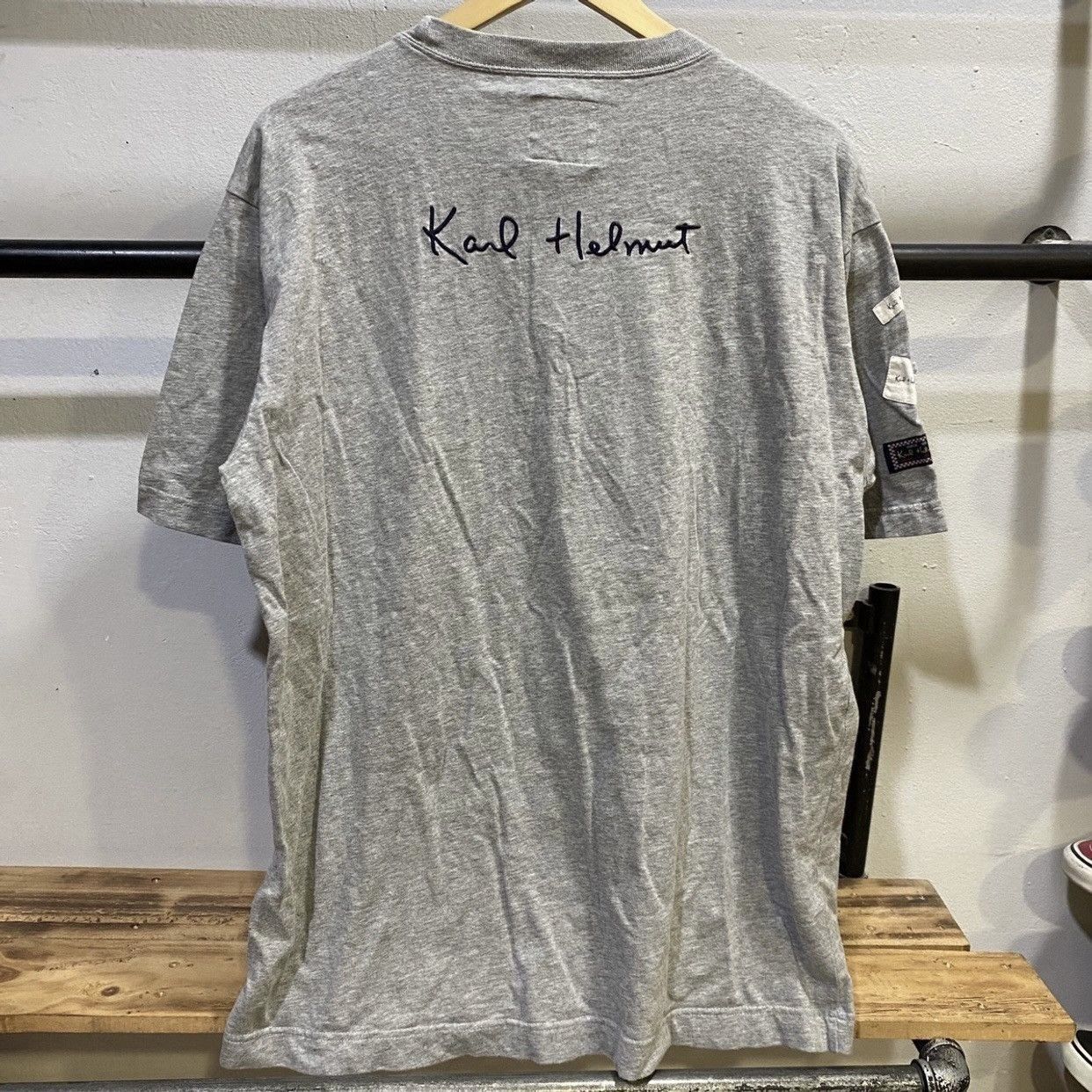 Japanese Brand × Karl Helmut Karl Helmut T-Shirt Size US XL / EU 56 / 4 - 2 Thumbnail