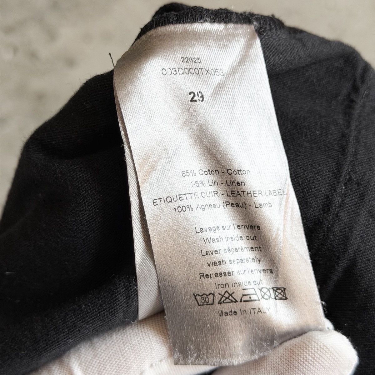 Dior Dior Homme Black Cotton/Linen Denim Size US 30 / EU 46 - 7 Thumbnail