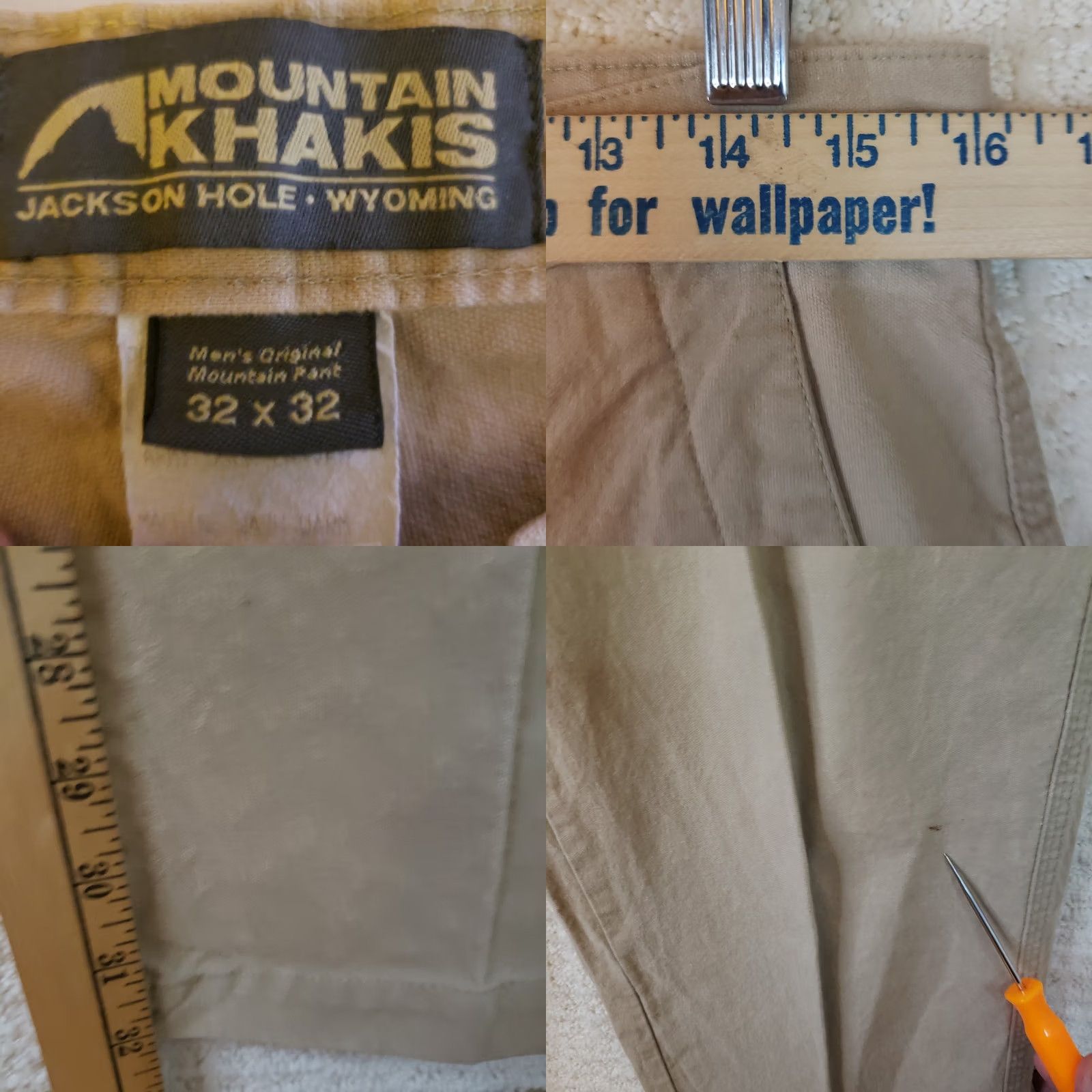 Mountain Khakis Mountain Khakis Teton Twill Pants Chino Mens 32x32 Beige Khaki Regular Straight 5-Pocket Canvas Cotton Size US 32 / EU 48 - 10 Thumbnail