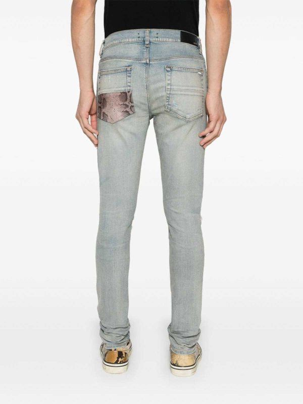 Amiri oc11z0526 Snake MX1 Jeans in Antique Indigo Size US 38 / EU 54 - 2 Thumbnail