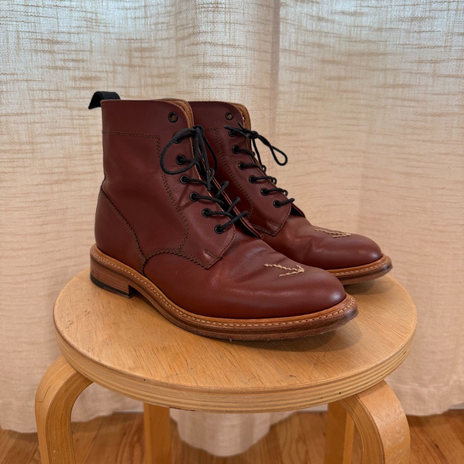 Mark McNairy Denim Chukka Unisex Boots US 7 UK 5 Red Sole Made In England Mark Mcnairy Boots | Grailed main image 4