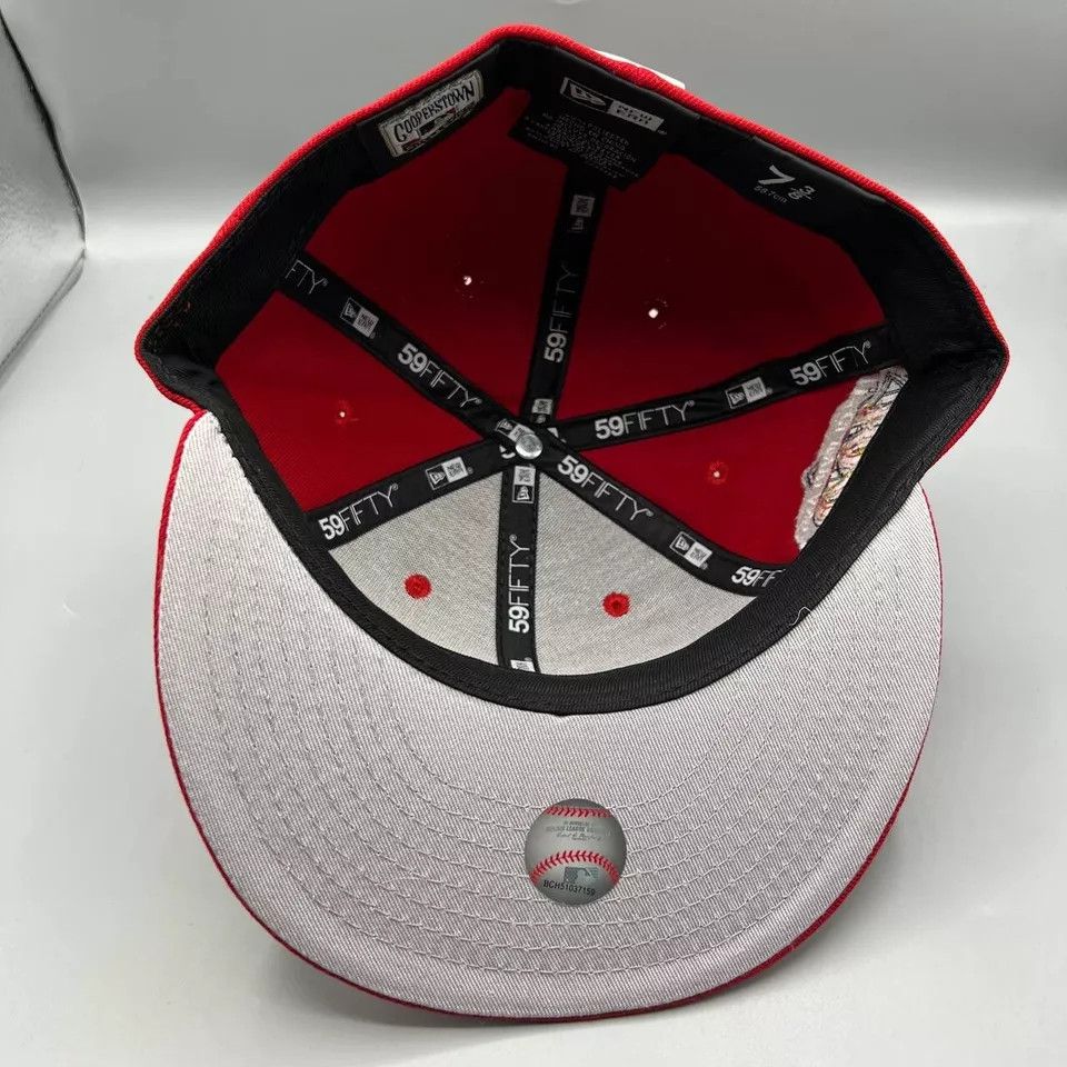 New Era Cleveland Indians Guardians Hat Men 7 3/8 Red Era Fitted New Size ONE SIZE - 7 Thumbnail