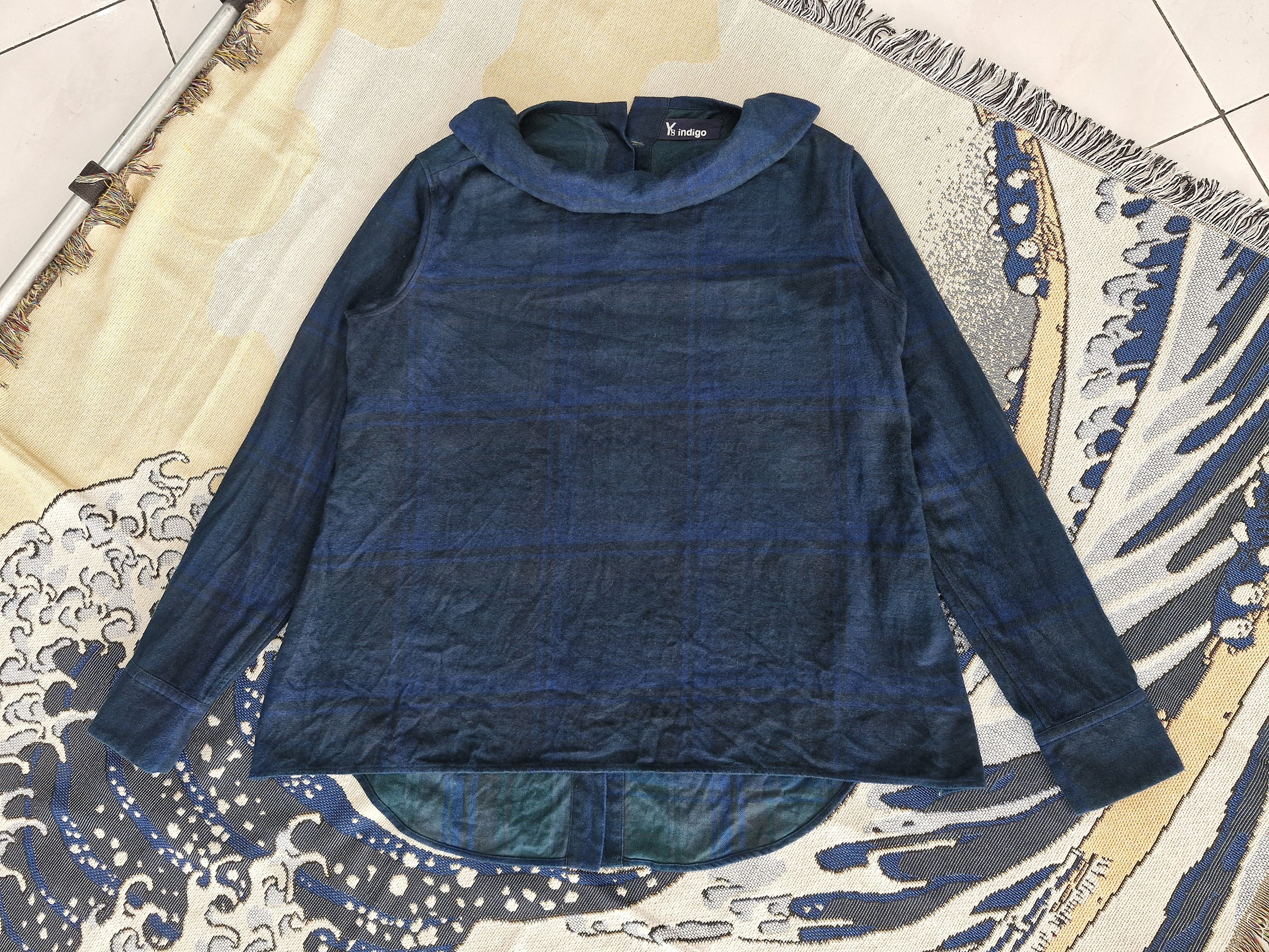 Y's Y's Indigo Yohji Yamamoto Plaid Blouse Size M / US 6-8 / IT 42-44 - 1 Thumbnail
