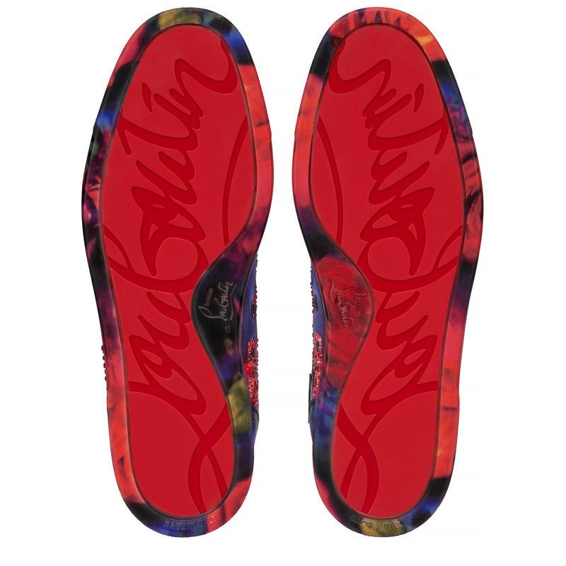 Christian Louboutin o1s1wg111125 Louis Rose Flat Crepe Satin in Multicolor Size US 10 / EU 43 - 5 Thumbnail
