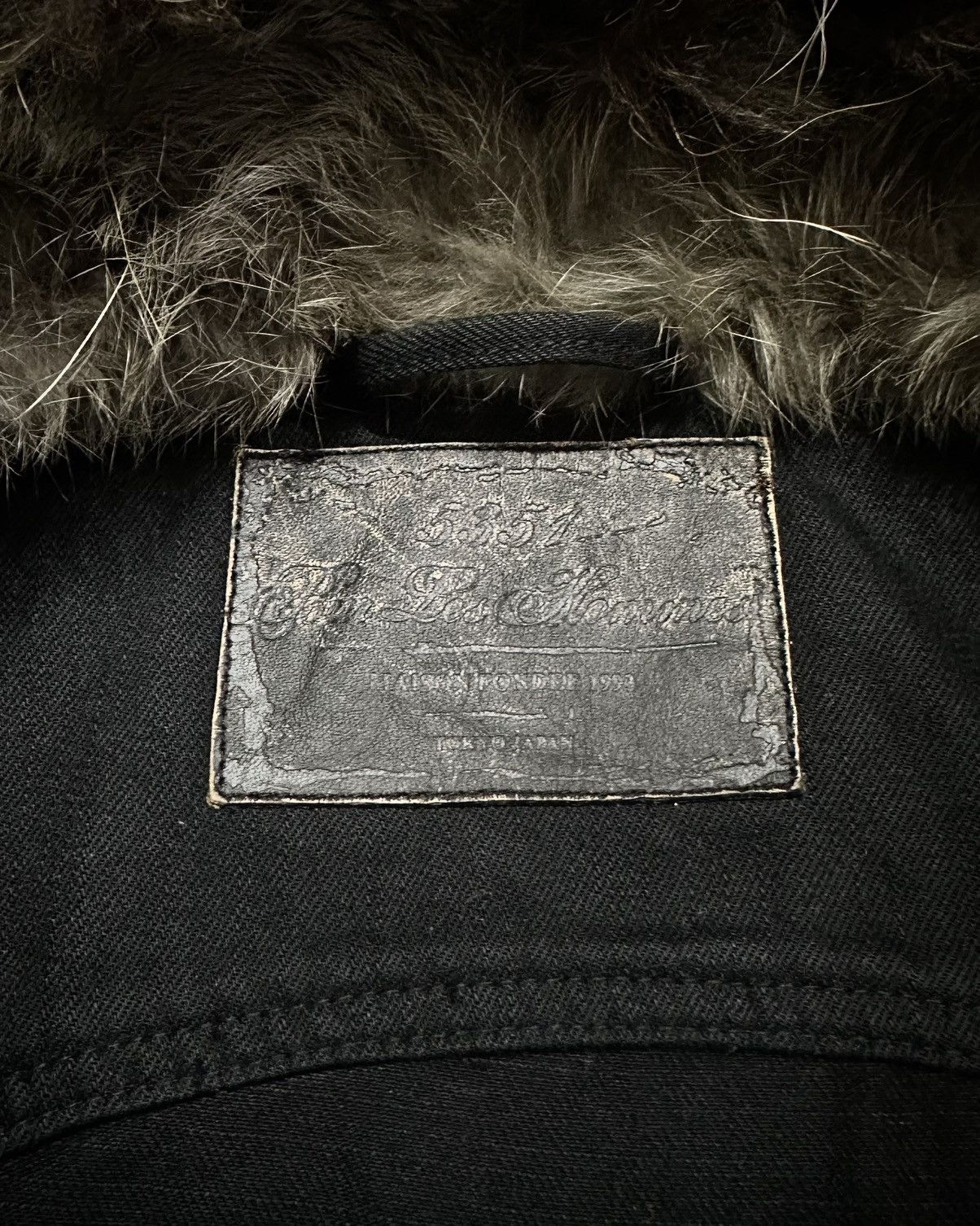 5351 POUR LES HOMMES 5351 Pour Les Hommes Fur Neck Denim Biker Jacket Kmrii Style Size US S / EU 44-46 / 1 - 6 Thumbnail