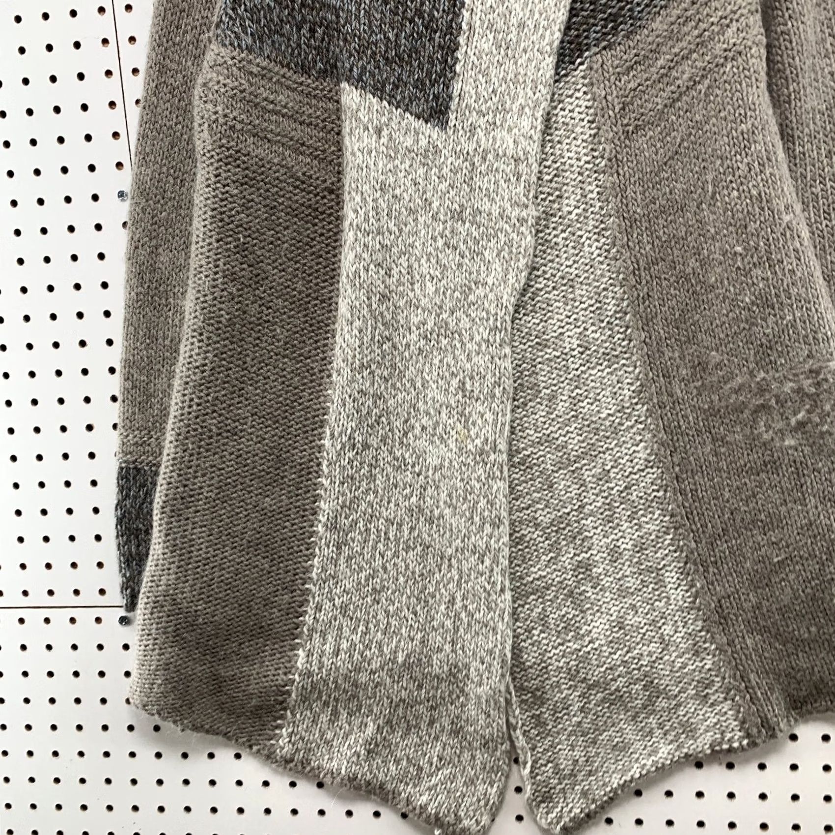 Vintage Lineamaglia Wool Alpaca Cardigan Sweater Womens Large Gray Knit Open Front ITALY Size L / US 10 / IT 46 - 6 Thumbnail