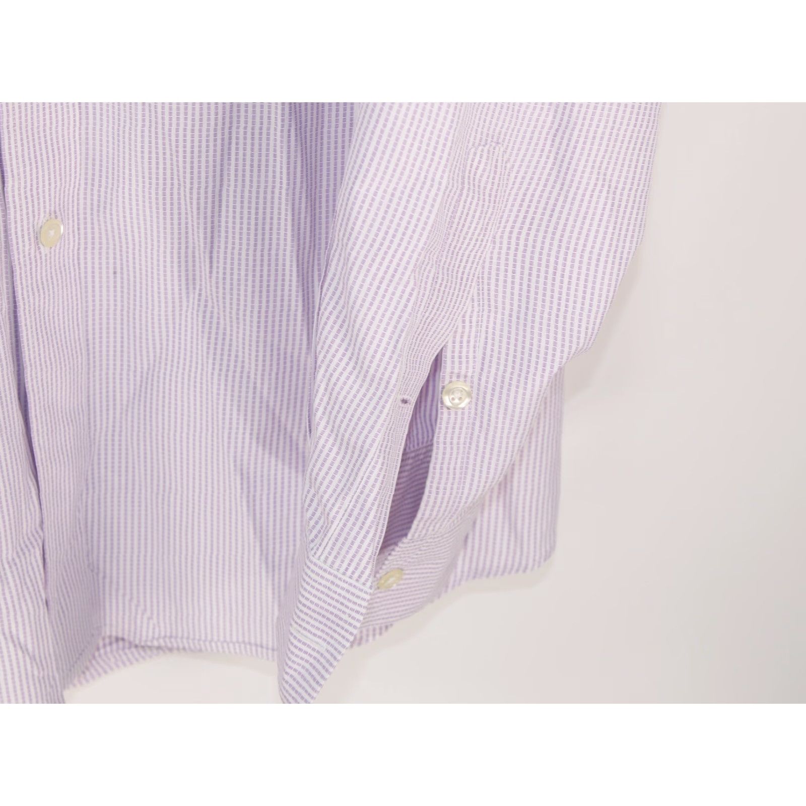 Vintage VINTAGE Hickey Freeman Men's Shirt Casual Button-Up Cotton Long Sleeve Striped 16.5 Fall Winter Spring Summer Size US L / EU 52-54 / 3 - 3 Thumbnail