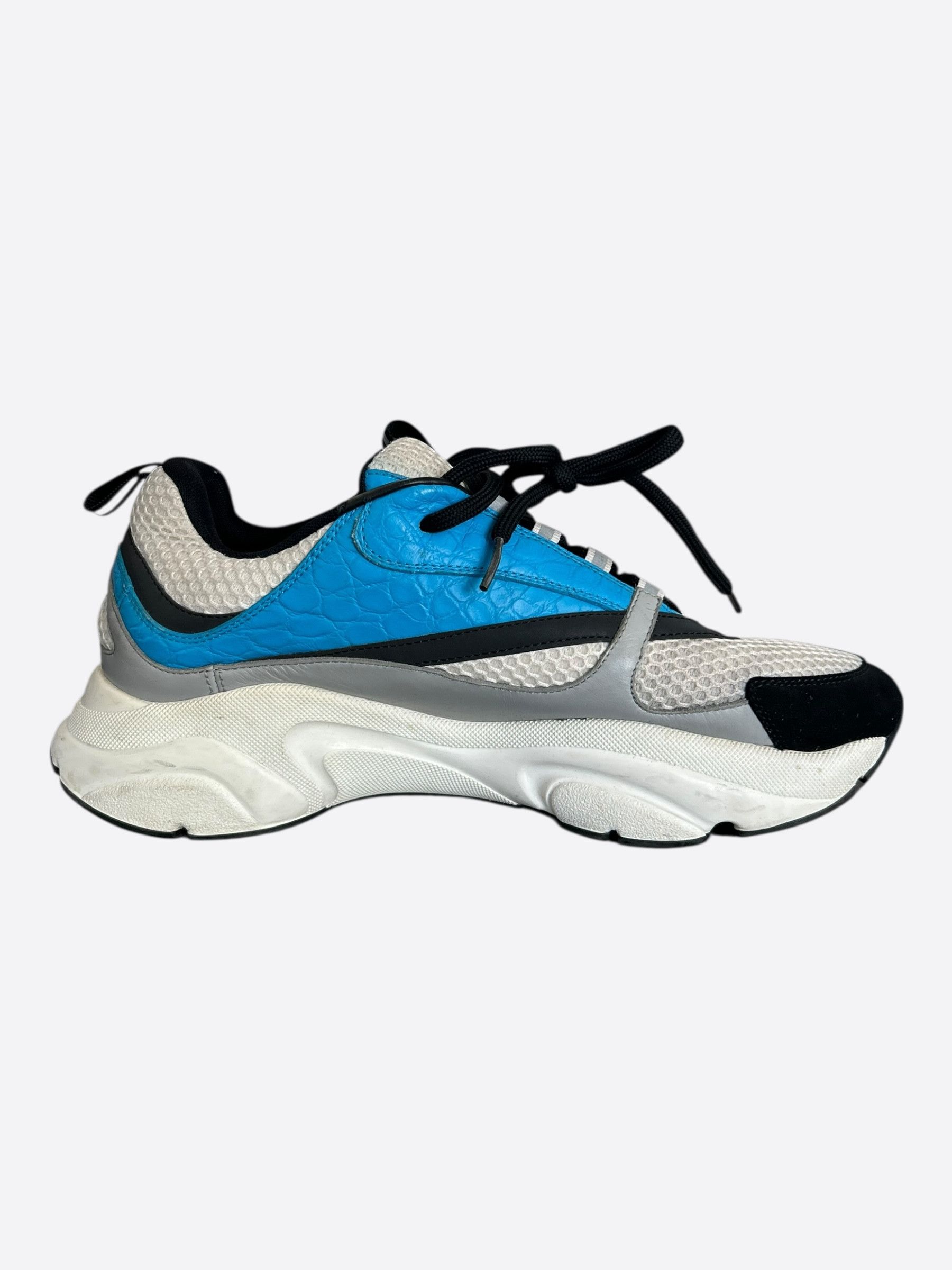 Dior Dior Blue & White Crocodile B22 Sneakers Size US 12 / EU 45 - 5 Thumbnail