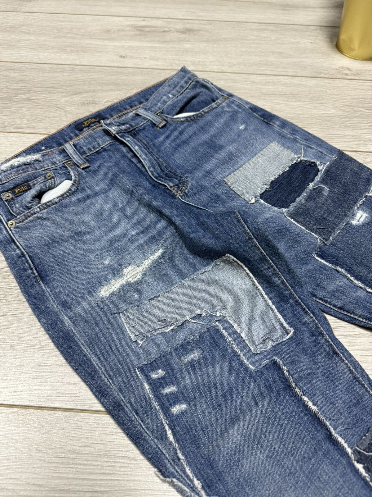 Polo Ralph Lauren POLO Ralph Lauren patchwork pieces jeans sewn pants vintage Size US 29 - 3 Thumbnail