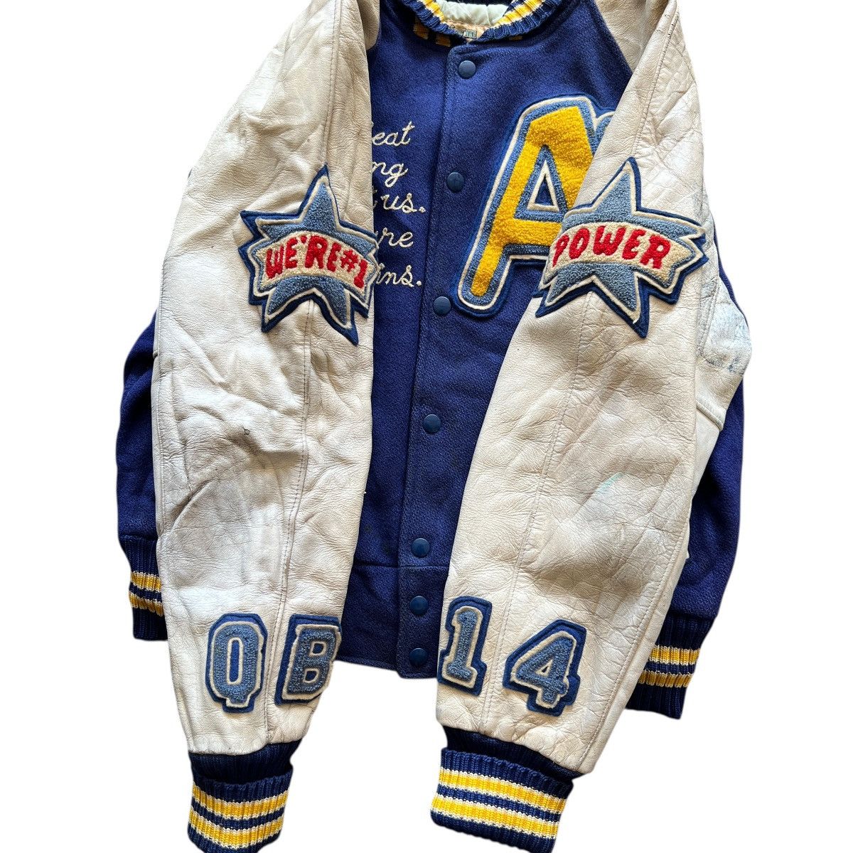 Vintage 🔥 Vintage Tm Athletics Beams Varsity Stadium Jacket Size US M / EU 48-50 / 2 - 16 Thumbnail